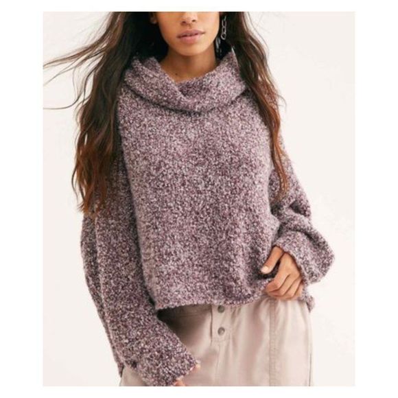 Free People Sweaters - - Free People - Maroon BFF Cowl Neck Sweater